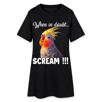 T calopsitte drôle, mème drôle pour l’oiseau - Robe T-shirt Femme - noir - Devant