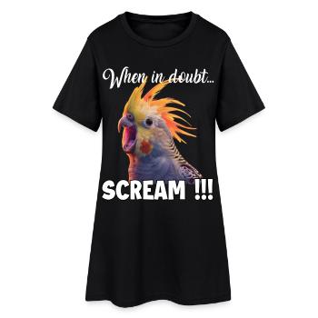 Tenue drôle pour les fans de perroquets et de calopsittes - Robe T-shirt Femme - noir - Devant