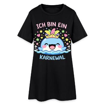 Ich bin ein Karnewal Karneval Fasching Geschenk - Frauen T-Shirt-Kleid - Schwarz - Vorne