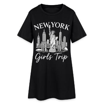 Voyage des filles à New York - Robe T-shirt Femme - noir - Devant