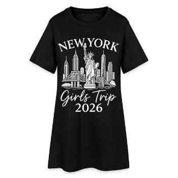New York Girls Trip 2026 - Robe T-shirt Femme - noir - Devant
