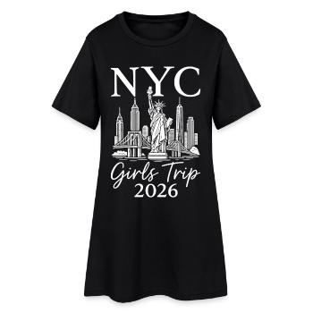 NYC Girls Trip 2026 - Robe T-shirt Femme - noir - Devant