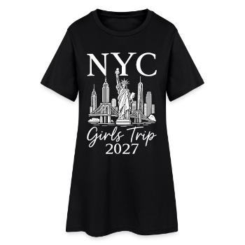 Voyage des filles à New York 2027 - Robe T-shirt Femme - noir - Devant
