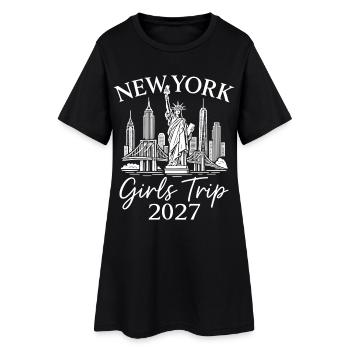 Voyage des filles à New York 2027 - Robe T-shirt Femme - noir - Devant