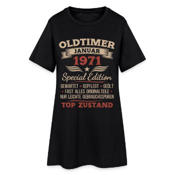 Cadeau pour le 55e anniversaire Voiture Classique janvier 1971 - Robe T-shirt Femme - noir - Devant
