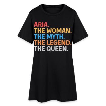 Aria La Femme, Le Mythe La Légende, La Reine - Robe T-shirt Femme - noir - Devant
