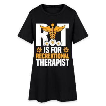 Therapeutischer Freizeittherapeut - Frauen T-Shirt-Kleid - Schwarz - Vorne