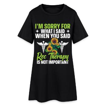 Freizeittherapie Therapeutische RC Freizeittherapie - Frauen T-Shirt-Kleid - Schwarz - Vorne