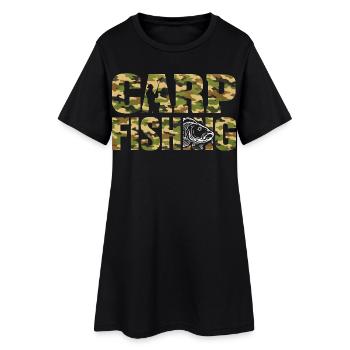 Pêche à la carpe Style de camouflage Karpfenangeln - Robe T-shirt Femme - noir - Devant