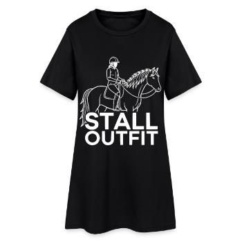 Équipe d’écurie de cavalier à cheval - Robe T-shirt Femme - noir - Devant