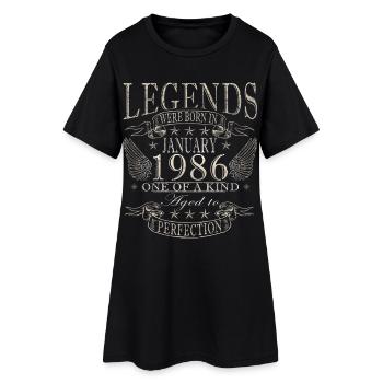Janvier 1986 Édition Limitée Original - Robe T-shirt Femme - noir - Devant
