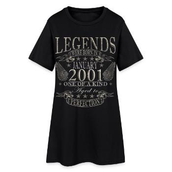 25e anniversaire Original janvier 2001 - Robe T-shirt Femme - noir - Devant