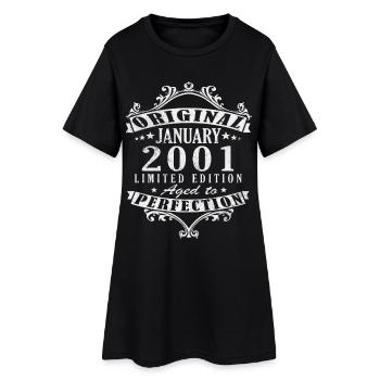 25e anniversaire Original janvier 2001 - Robe T-shirt Femme - noir - Devant