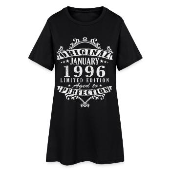 January 1996 Vintage Retro Birthday Gift - Women’s T-Shirt Dress - black - Front