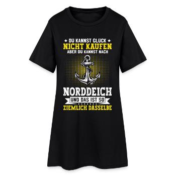 MER DU NORD TU NE PEUX PAS ACHETER LE BONHEUR MAIS APRÈS - Robe T-shirt Femme - noir - Devant