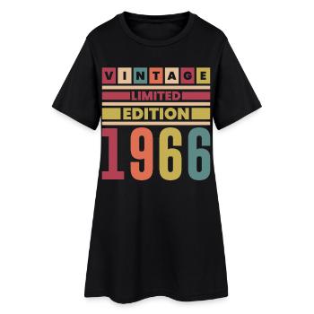 Anniversaire 1966 Vintage Limited Edition Rétro  - Robe T-shirt Femme - noir - Devant