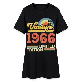Cadeau d'anniversaire Vintage 1966 Anniversaire - Robe T-shirt Femme - noir - Devant