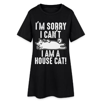 Je suis désolé, je ne peux pas, je suis un chat domestique. - Robe T-shirt Femme - noir - Devant