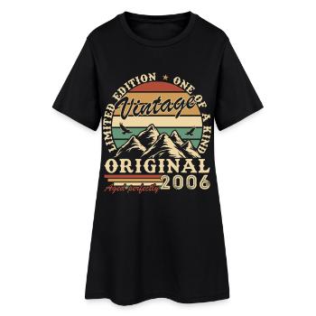 2006 Vintage Rétro Cadeau d’anniversaire - Robe T-shirt Femme - noir - Devant