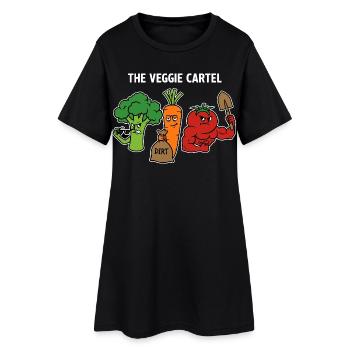 Le jardin de la mafia légumière du cartel de légumes - Robe T-shirt Femme - noir - Devant