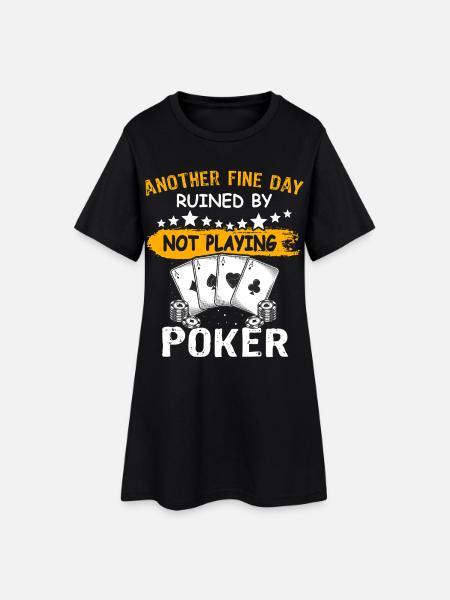 Poker Poker Joueurs - Robe T-shirt Femme - noir