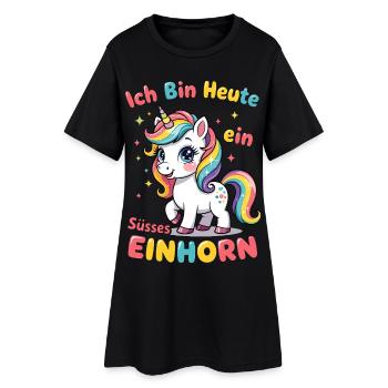 Déguisement de carnaval de licorne mignon - Robe T-shirt Femme - noir - Devant