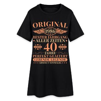 40e anniversaire de Vintage Born Legend 1986 - Robe T-shirt Femme - noir - Devant