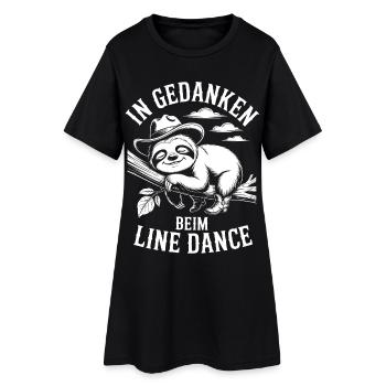 Sloth dreams of line dancing - Women’s T-Shirt Dress - black - Front