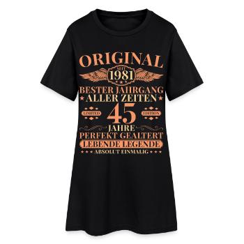 45e anniversaire de Vintage Born Legend 1981 - Robe T-shirt Femme - noir - Devant