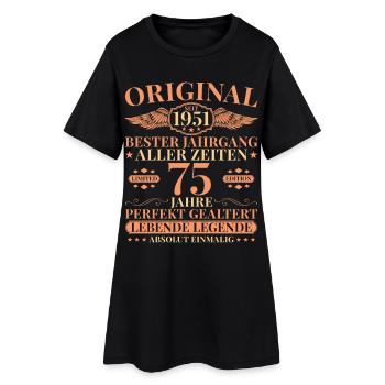 1951 Vintage Born Legend 75e anniversaire - Robe T-shirt Femme - noir - Devant