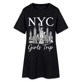 Voyage des filles à New York - Robe T-shirt Femme - noir - Devant