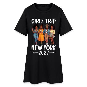 Voyage des filles à New York 2027 - Robe T-shirt Femme - noir - Devant