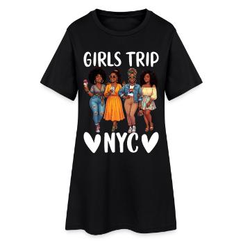 Voyage des filles à New York - Robe T-shirt Femme - noir - Devant
