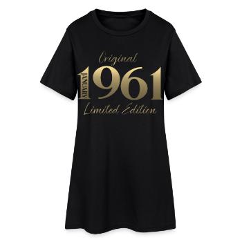 65e anniversaire Original janvier 1961 - Robe T-shirt Femme - noir - Devant