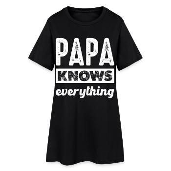 Papa sait tout - Robe T-shirt Femme - noir - Devant