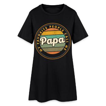 Dad Retro Badge: Favorite Person - Women’s T-Shirt Dress - black - Front