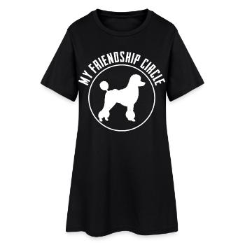 Caniche Mon Cercle d’Amitié - Robe T-shirt Femme - noir - Devant