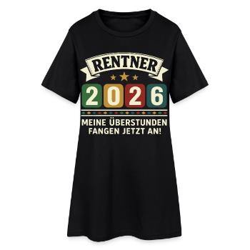 Retraités 2026 – Mes heures supplémentaires commencent maintenant - Robe T-shirt Femme - noir - Devant