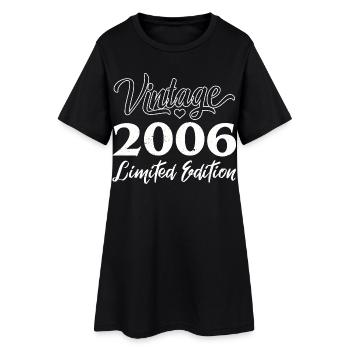Vintage 2006 Limited Edition Jubiläumsgeschenk - Frauen T-Shirt-Kleid - Schwarz - Vorne