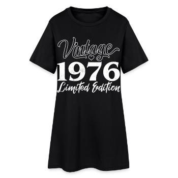 Vintage 1976 Limited Edition Anniversaire Cadeau - Robe T-shirt Femme - noir - Devant