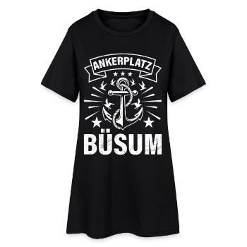 Mer du Nord Mer Wadden MOUILLAGE BÜSUM Drôle - Robe T-shirt Femme - noir - Devant