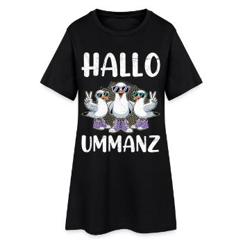 Île de la mer Baltique UMMANZ BONJOUR UMMANZ Drôle - Robe T-shirt Femme - noir - Devant