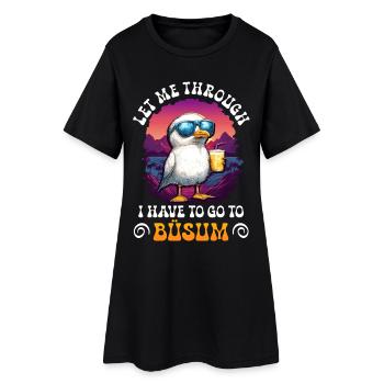 Mer du Nord LAISSEZ-MOI PASSER DOIT ALLER À BÜSUM Lustig - Robe T-shirt Femme - noir - Devant