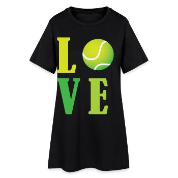 J’adore le tennis - Robe T-shirt Femme - noir - Devant
