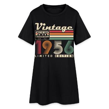 Original 1956 Vintage Vintage Anniversaire Rétro - Robe T-shirt Femme - noir - Devant
