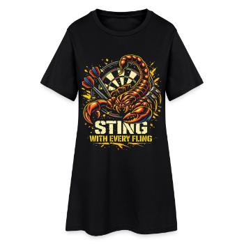 Fléchettes | Pique à chaque aventure - Skorpion - Robe T-shirt Femme - noir - Devant