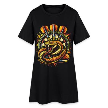 Fléchettes | Secouez la planche, Klapperschlange - Robe T-shirt Femme - noir - Devant