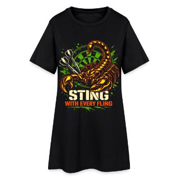 Fléchettes | Pique à chaque aventure - Skorpion - Robe T-shirt Femme - noir - Devant