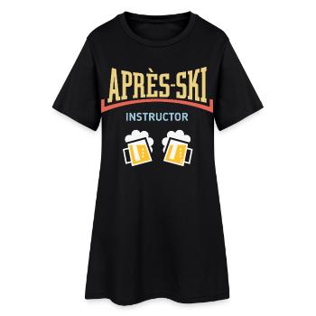 Moniteur Après-Ski (Beer Après-Ski Concave / 5C) - Robe T-shirt Femme - noir - Devant