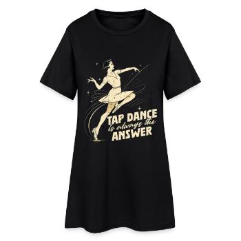 Claquettes, claquettes, claquettes, stepper - Robe T-shirt Femme - noir - Devant